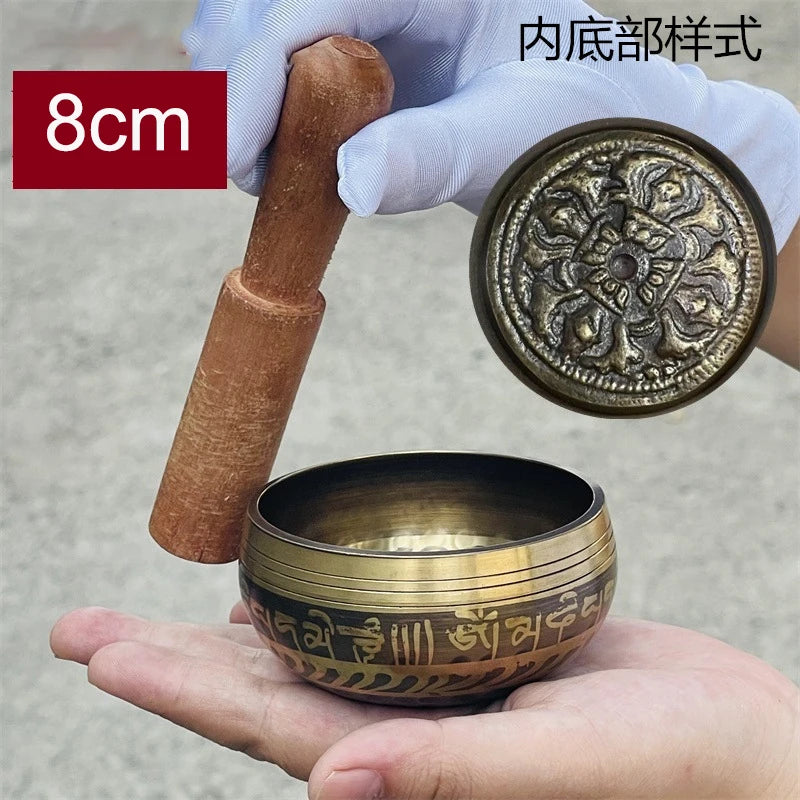 Tibetan Brass Singing Bowl Meditation Sound Healing Mindfulness Instrument