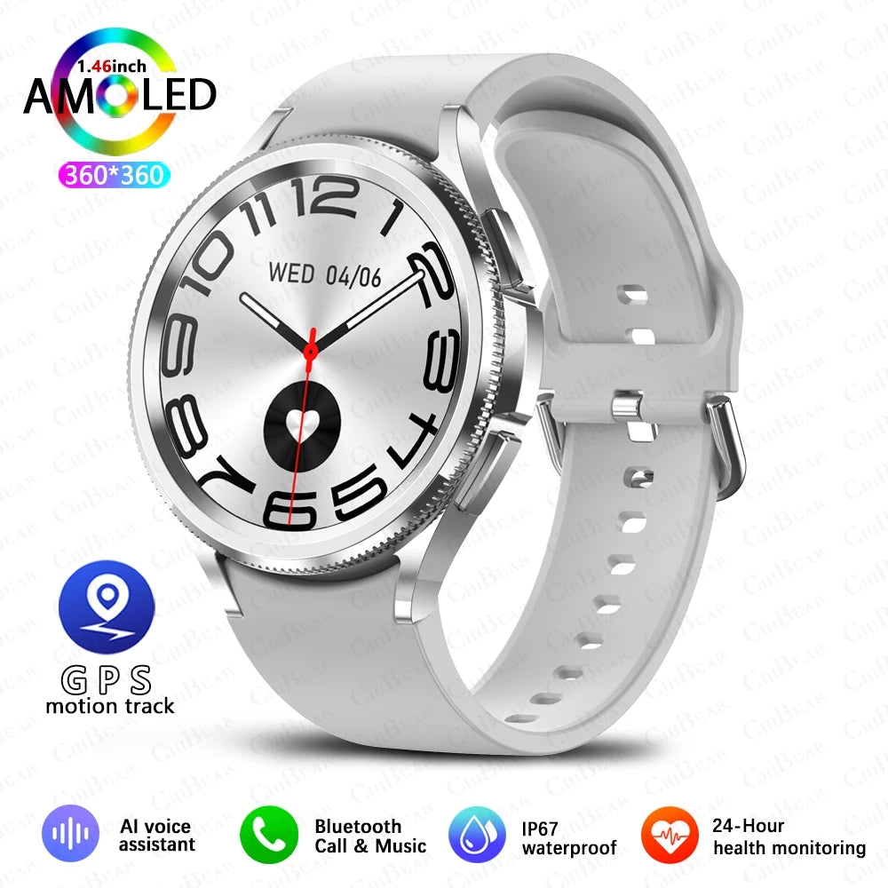 2025 Smart Watch Mens Outdoor Sports AMOLED Waterproof Fitness