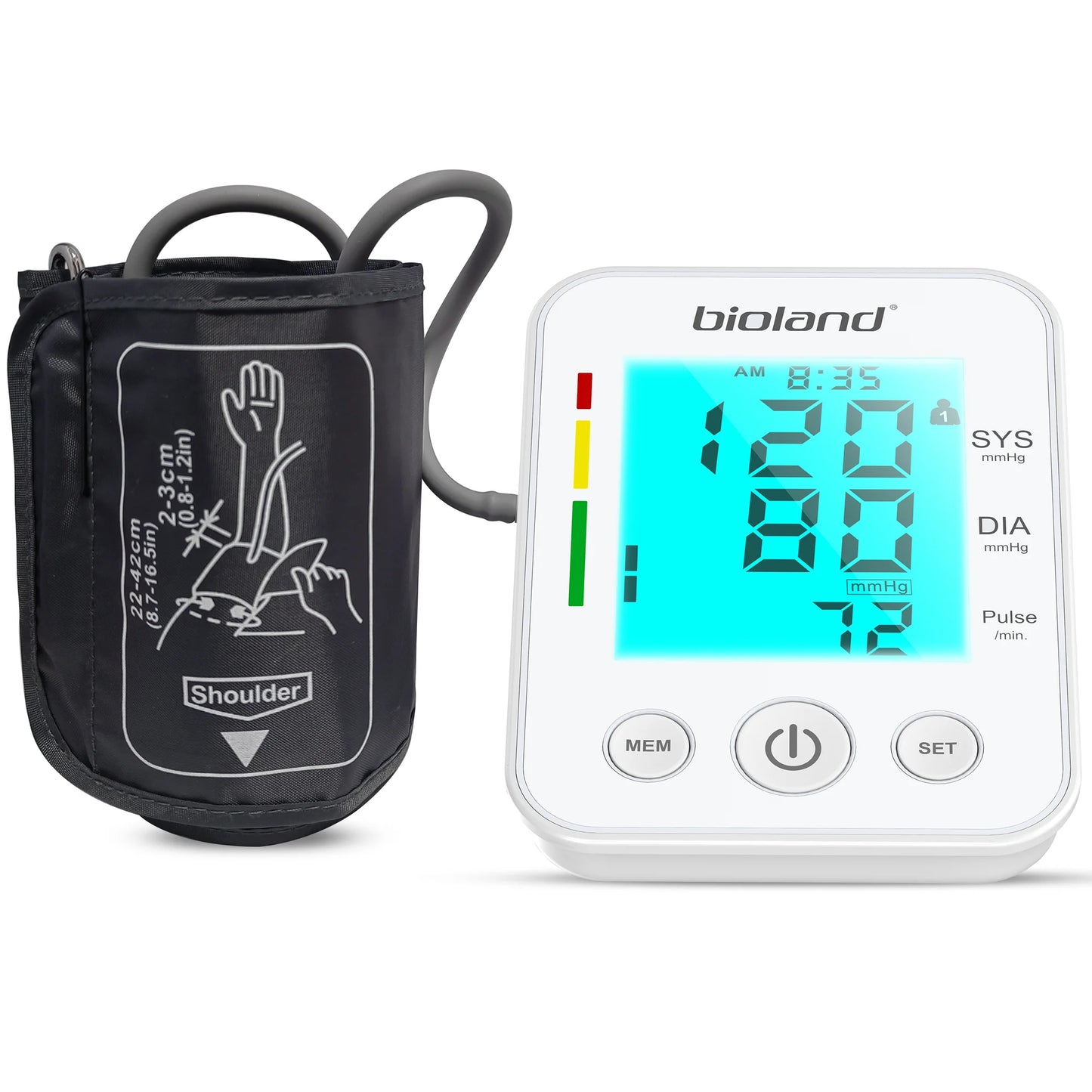Digital Blood Pressure Monitor Upper Arm Tensiometer Heart Rate