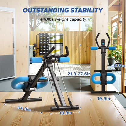 Adjustable Ab Machine Foldable Core Trainer Knee Protection Fitness