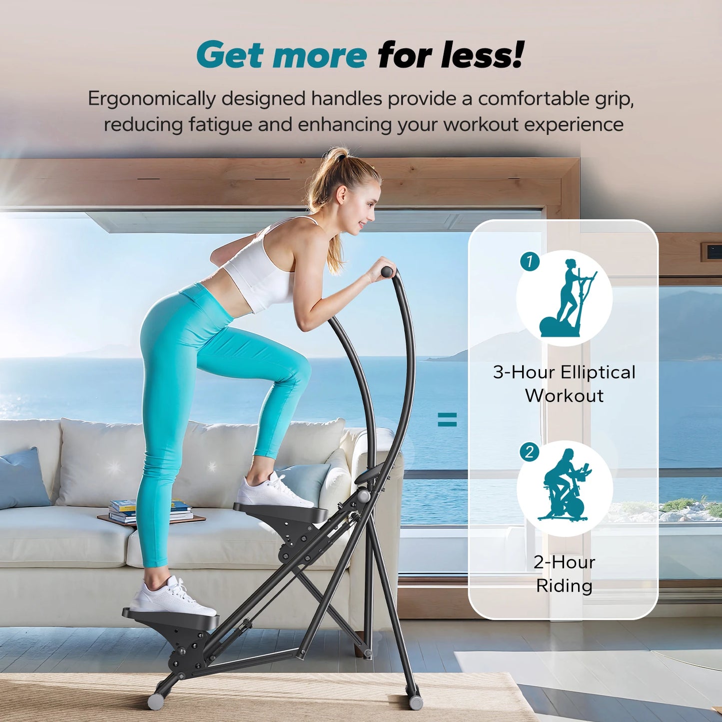 Stair Stepper Home Gym Compact Folding Full Body Workout