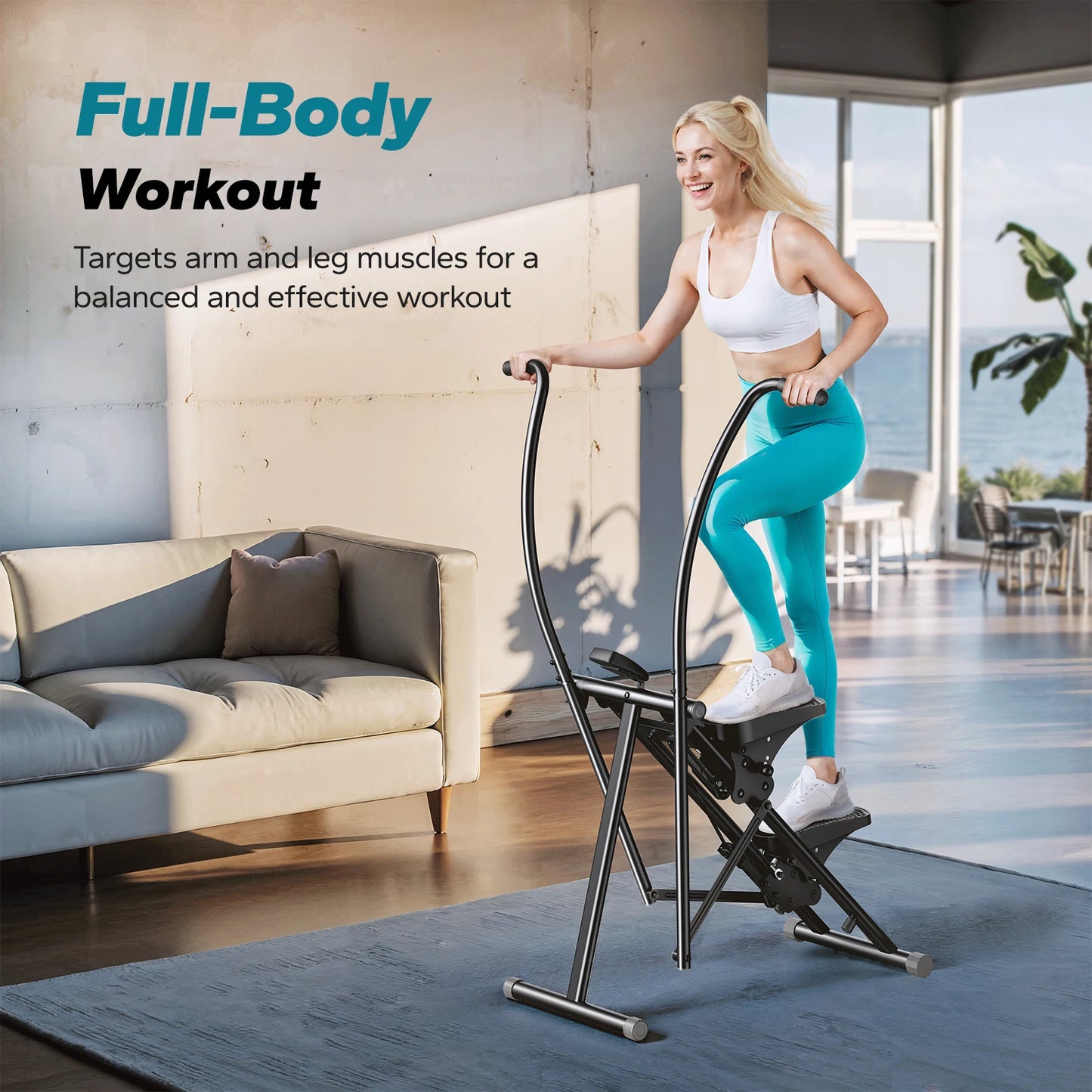 Stair Stepper Home Gym Compact Folding Full Body Workout
