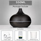 Wood Grain Aromatherapy Diffuser Remote Control LED Ultrasonic Humidifier