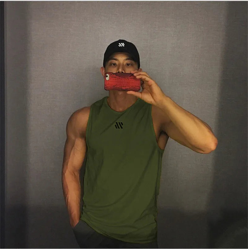 Mens Bodybuilding Tank Top Gym Workout Sleeveless Stringer Shirt