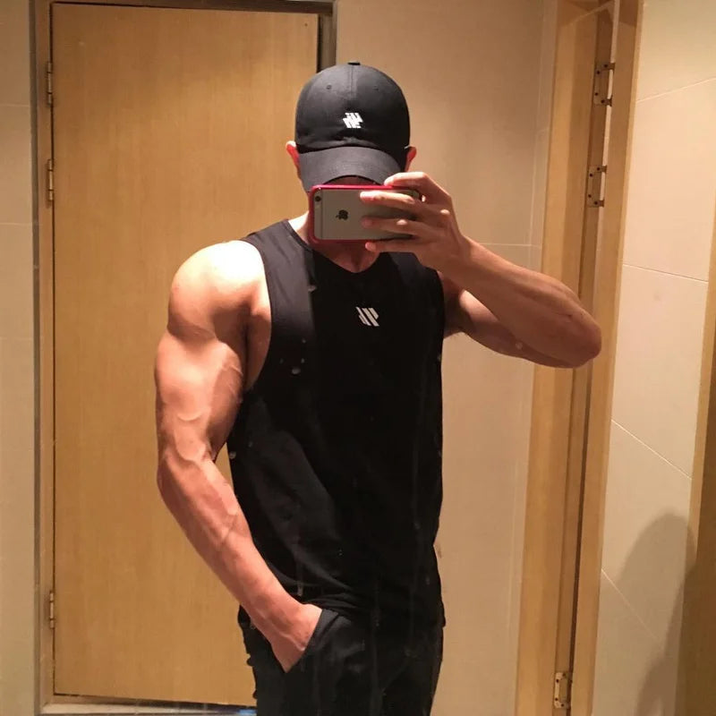 Mens Bodybuilding Tank Top Gym Workout Sleeveless Stringer Shirt