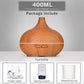 Wood Grain Aromatherapy Diffuser Remote Control LED Ultrasonic Humidifier