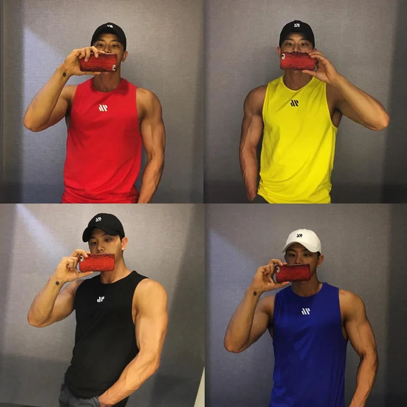 Mens Bodybuilding Tank Top Gym Workout Sleeveless Stringer Shirt