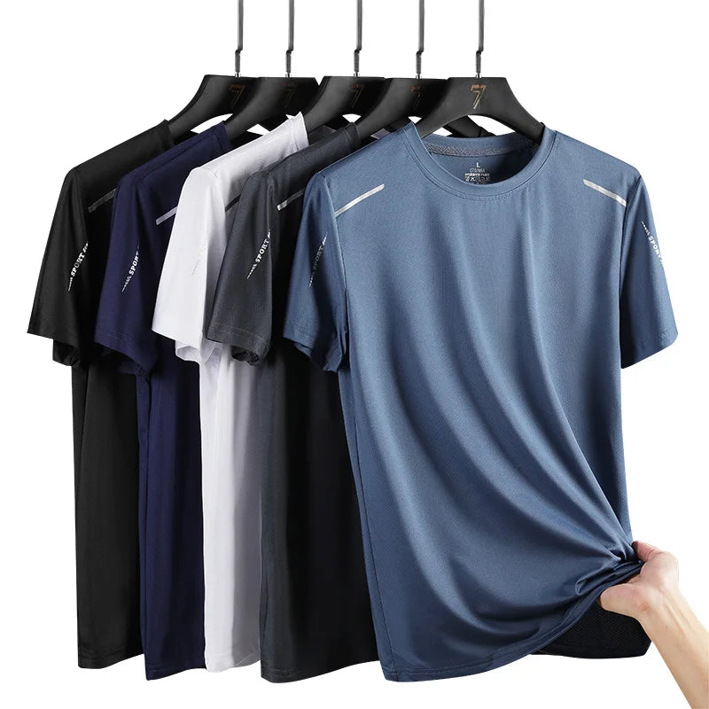 Mens Running Quick Dry T Shirt Breathable Outdoor Sports