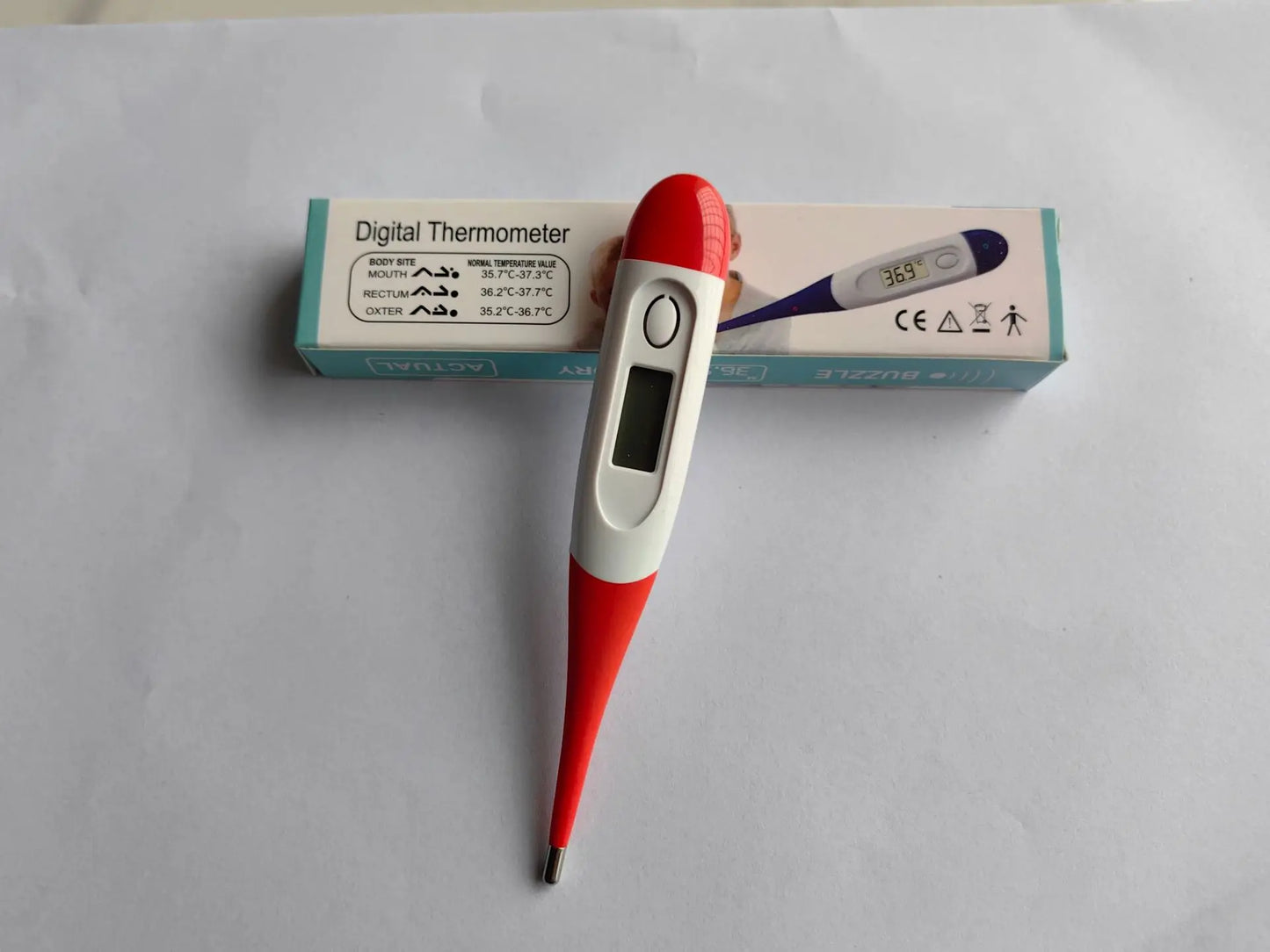 Digital Thermometer Flexible Soft Head Fever Oral Underarm Monitor