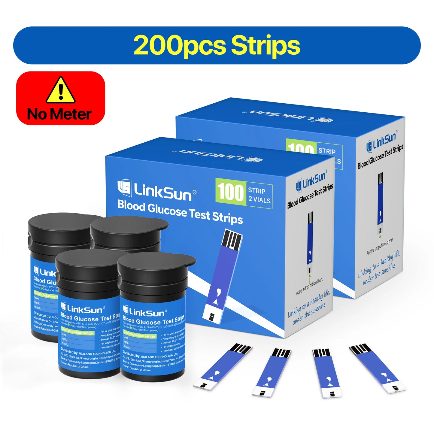 Blood Glucose Meter Kit Test Strips Lancets Diabetes