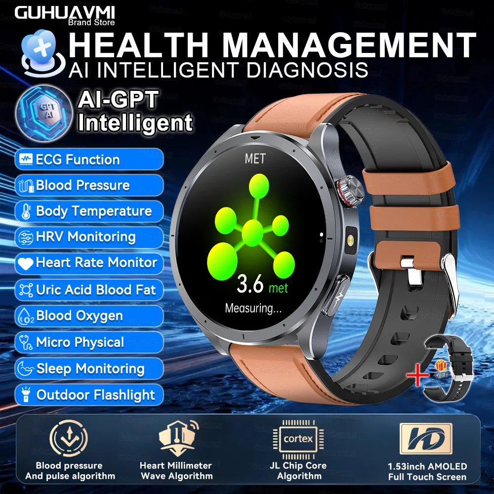 2026 Smart Watch Body Fat Health ECG Blood Oxygen