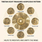 Tibetan Tingsha Cymbals 2pcs, Meditation Sanskrit Brass Chime Bells for Spiritual Healing Mindfulness, Yoga Buddhist