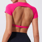 Women's Backless Crop Top Quick Dry Fitness Yoga Workout