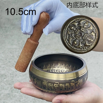 Tibetan Brass Singing Bowl Meditation Sound Healing Mindfulness Instrument