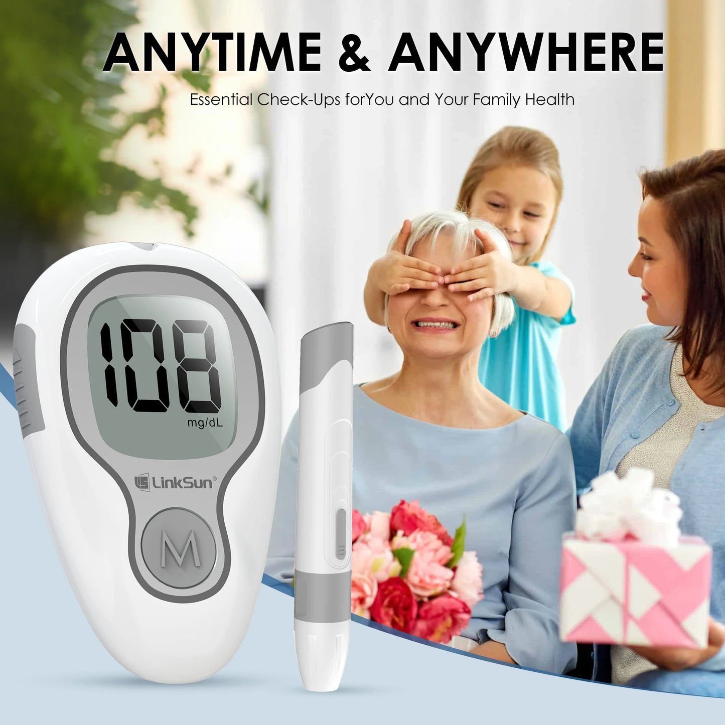 Blood Glucose Monitor Diabetes Testing Machine Meter Fast Results