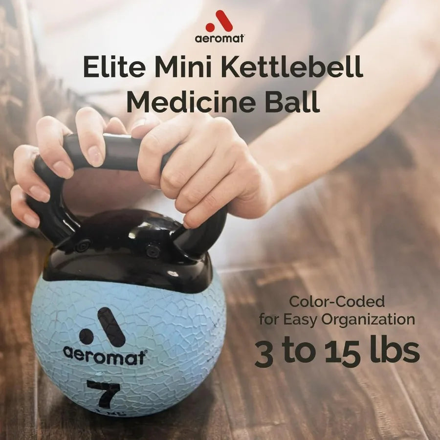 Elite Mini Kettlebells Weighted Exercise Ball Anti Slip Grip