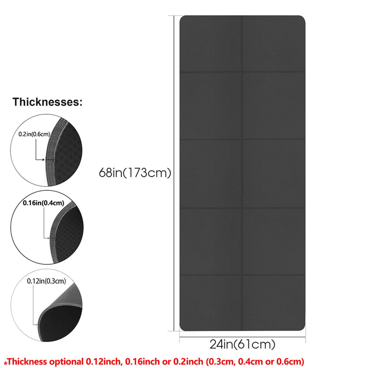 Foldable Yoga Mat Eco Friendly EVA Travel Exercise Mat