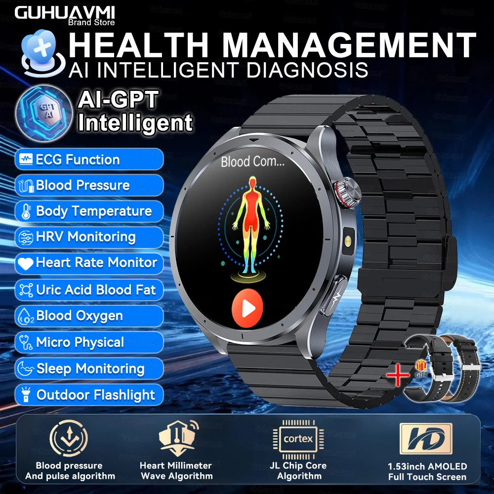 2026 Smart Watch Body Fat Health ECG Blood Oxygen