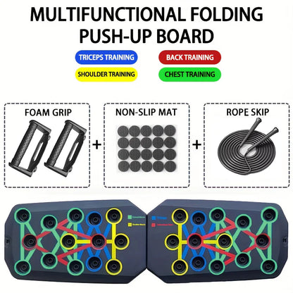 Push Up Board Set Portable Foldable Multifunctional Fitness Equipment