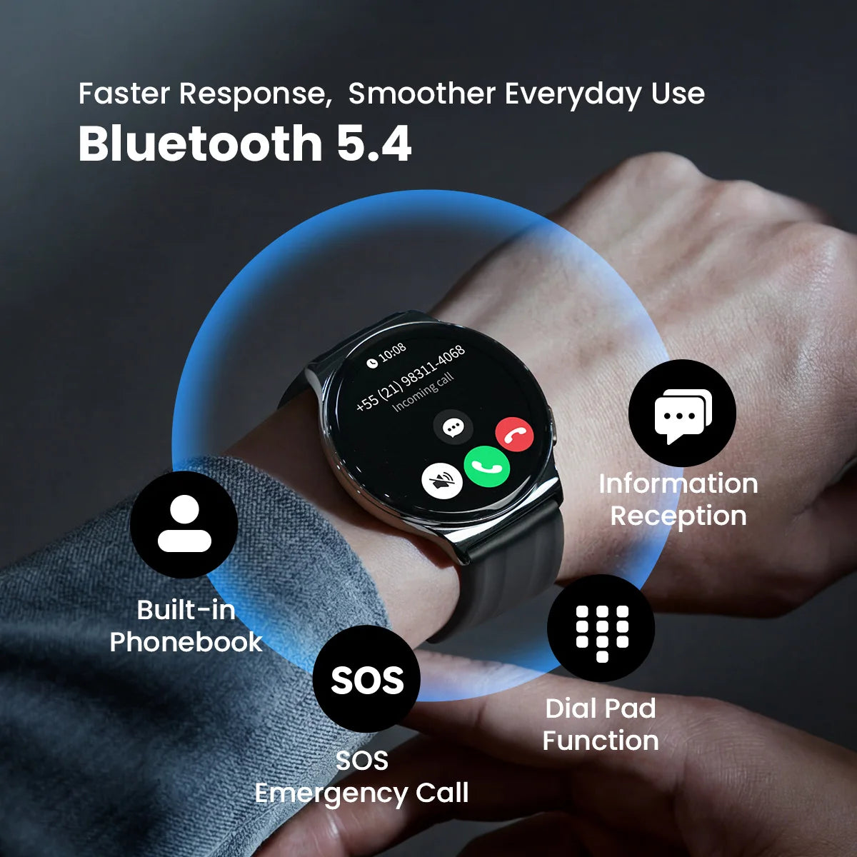 Solar Lite 2 Smartwatch AMOLED Display Health Sports Modes