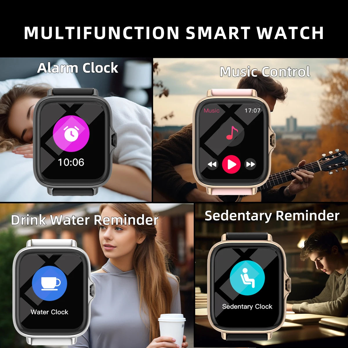 1.83 Inch Waterproof Smart Watch Call Sleep Monitor Fitness