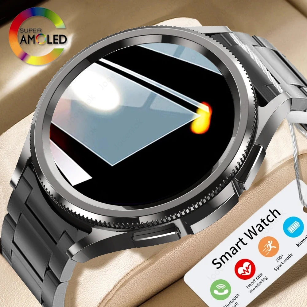 2025 Smart Watch Mens Outdoor Sports AMOLED Waterproof Fitness