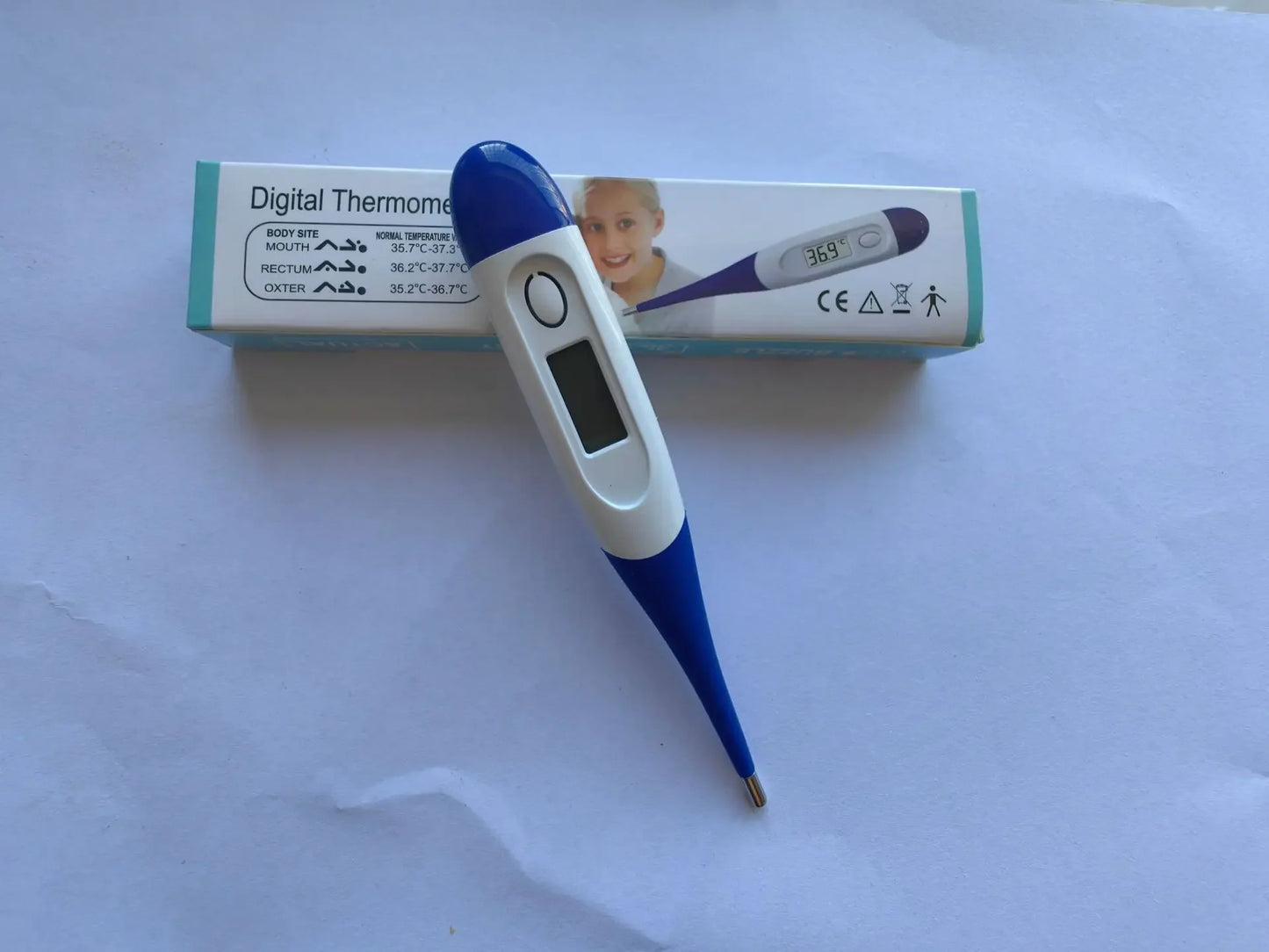 Digital Thermometer Flexible Soft Head Fever Oral Underarm Monitor