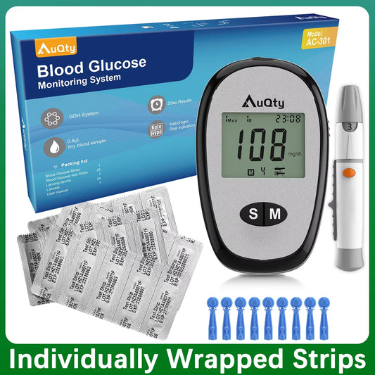 Blood Glucose Meter Kit Test Strips Diabetes Monitor Fast