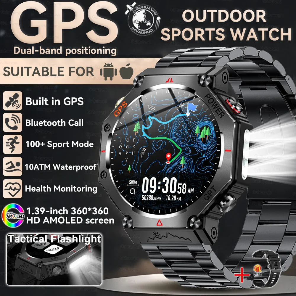 Military Smart Watch T Rex 3 GPS AMOLED Waterproof Bluetooth