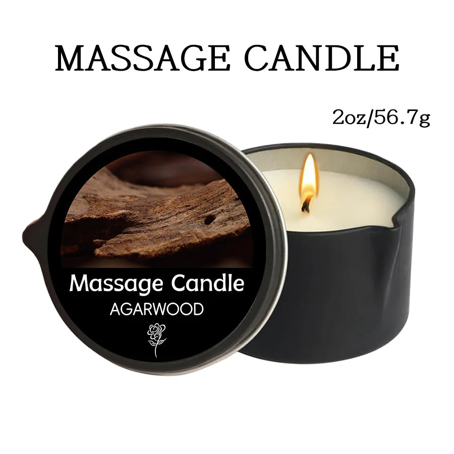 Massage Oil Candle Aromatherapy Stress Relief Skin Moisturizing Luxury