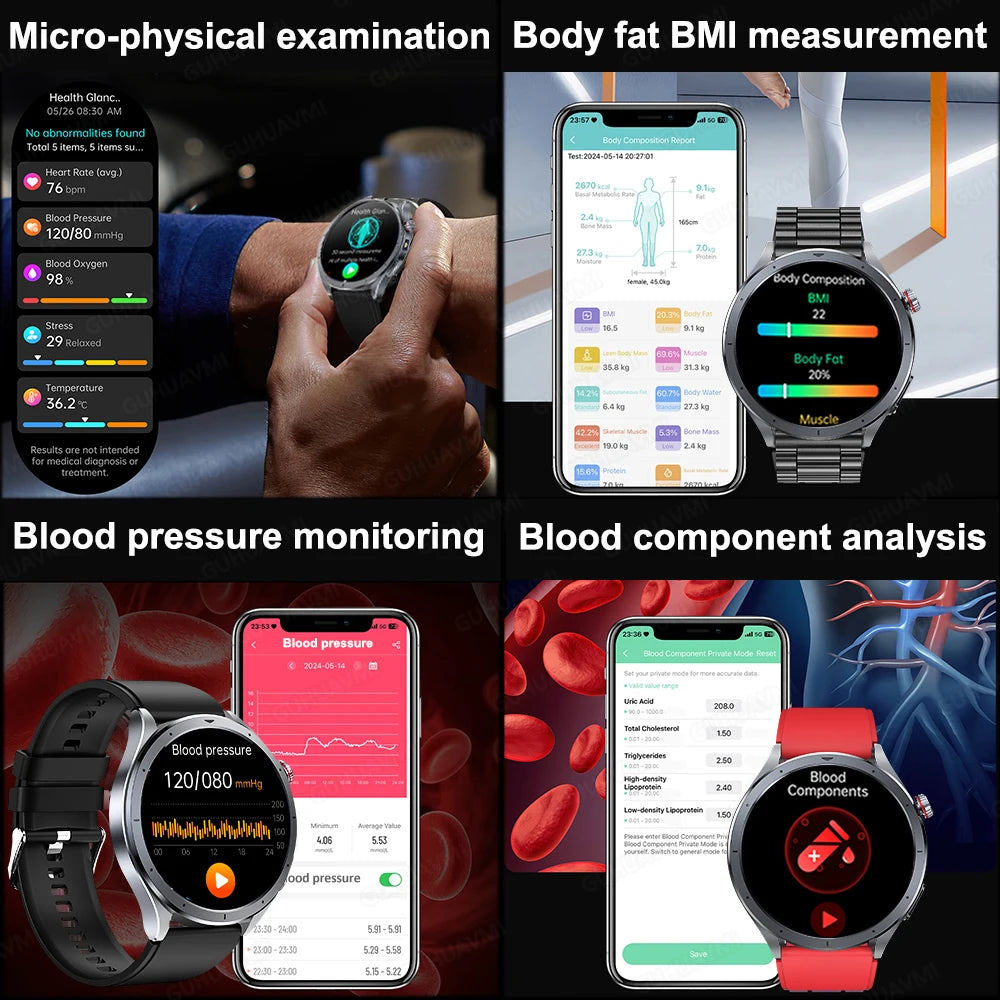 2026 Smart Watch Body Fat Health ECG Blood Oxygen
