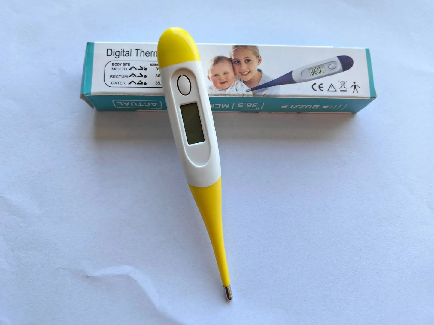 Digital Thermometer Flexible Soft Head Fever Oral Underarm Monitor