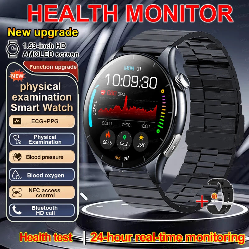 2026 Smart Watch NFC ECG Blood Oxygen Health Tracker