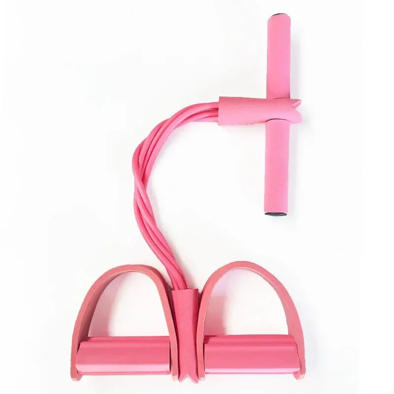 Four Tube Pedal Tensioner Fitness Elastic Band Abdominal Trainer