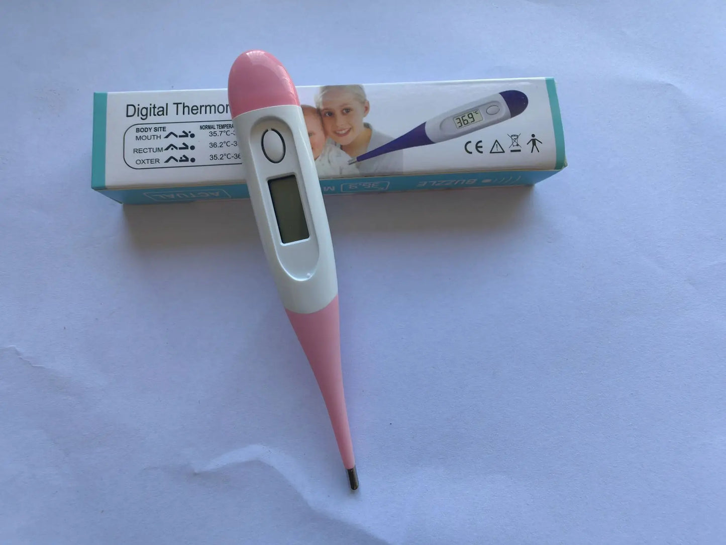 Digital Thermometer Flexible Soft Head Fever Oral Underarm Monitor