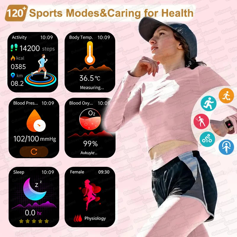 2025 AI Smart Watch Health Monitor NFC Fitness Tracker