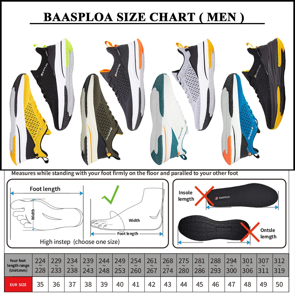 Mens Lightweight Running Shoes Breathable Mesh Casual Lace Up