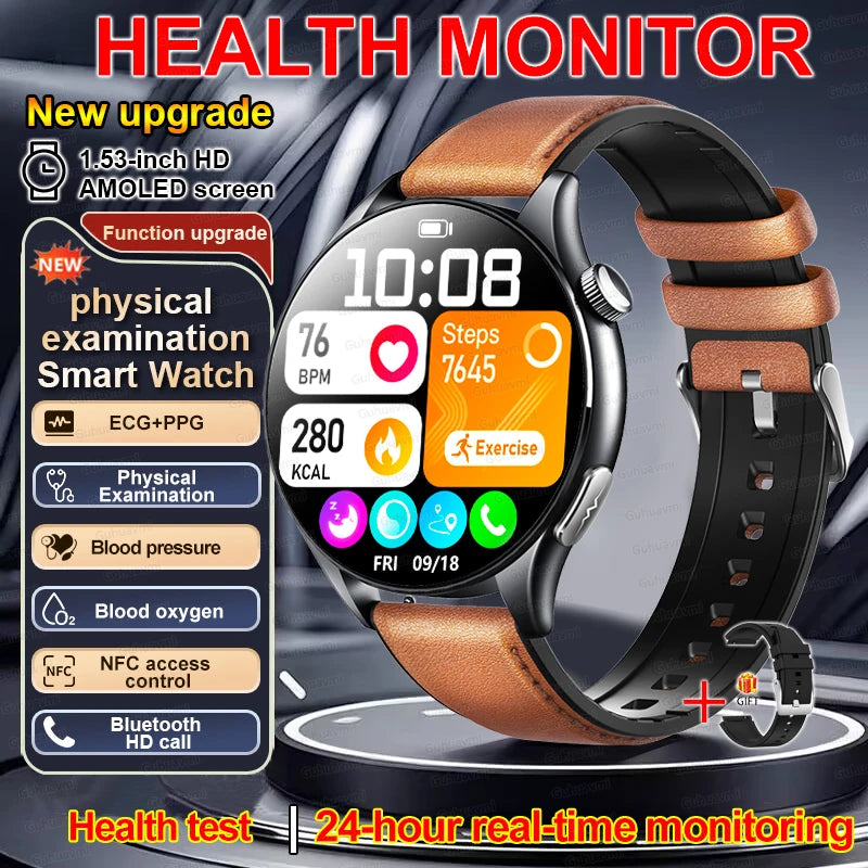 2026 Smart Watch NFC ECG Blood Oxygen Health Tracker