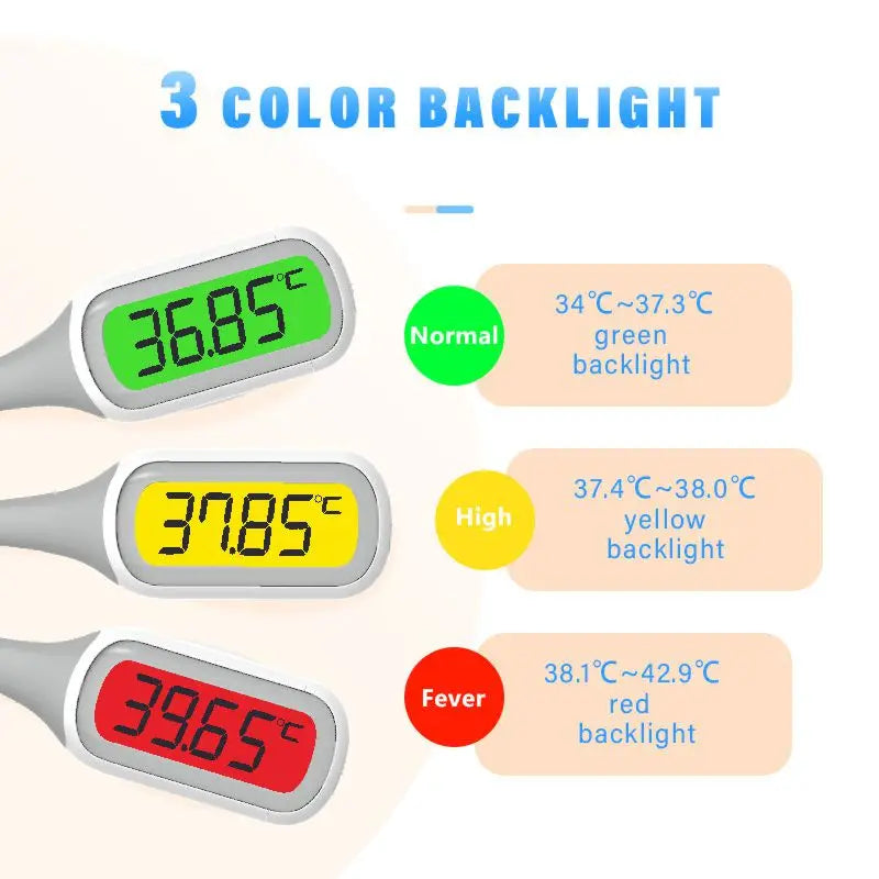 Digital Fever Thermometer Fast Measure Backlit LCD Medical Accurate