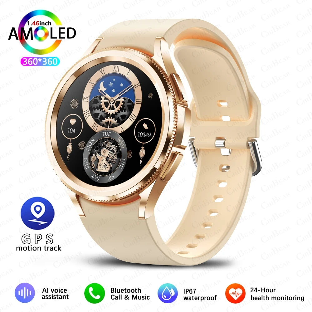2025 Smart Watch Mens Outdoor Sports AMOLED Waterproof Fitness