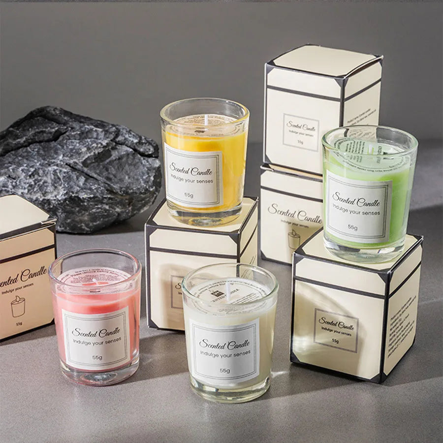 Aromatherapy Candle Gift Box Handmade Soy Wax Glass Luxury