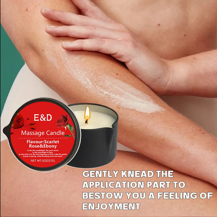 Massage Oil Candle Aromatherapy Stress Relief Skin Moisturizing Luxury