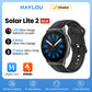 Solar Lite 2 Smartwatch AMOLED Display Health Sports Modes