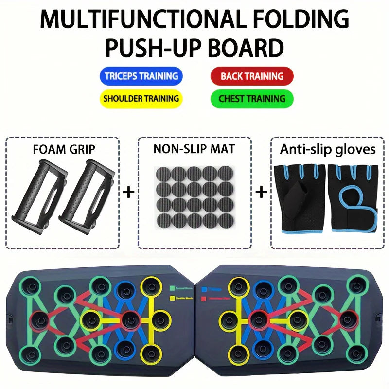 Push Up Board Set Portable Foldable Multifunctional Fitness Equipment