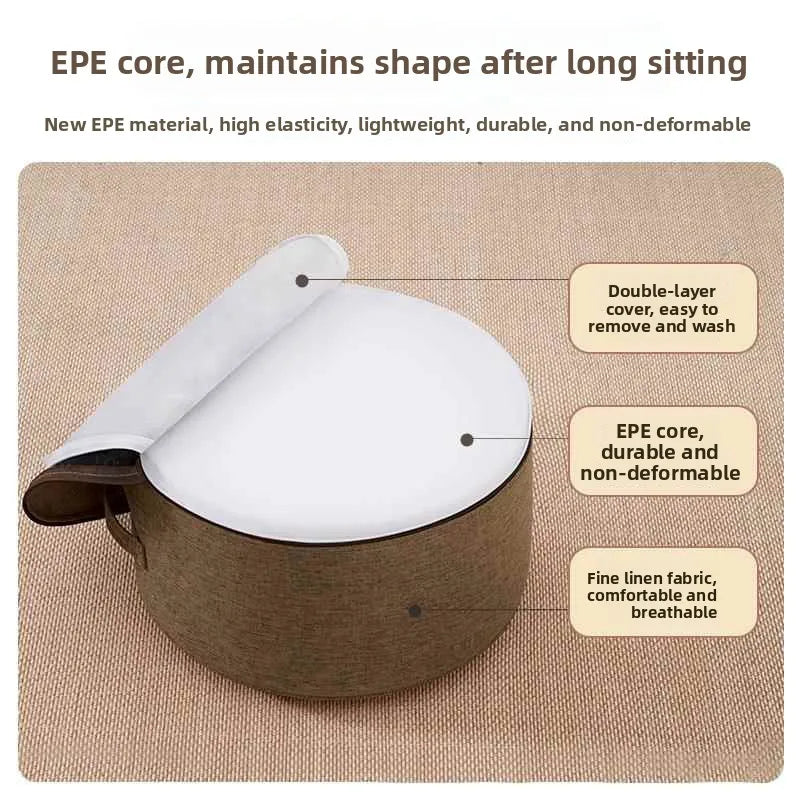 Thick Linen Zafu Meditation Cushion Tatami Floor Seat Japanese