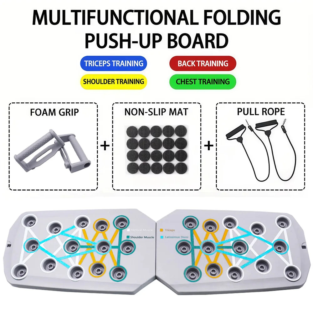 Push Up Board Set Portable Foldable Multifunctional Fitness Equipment