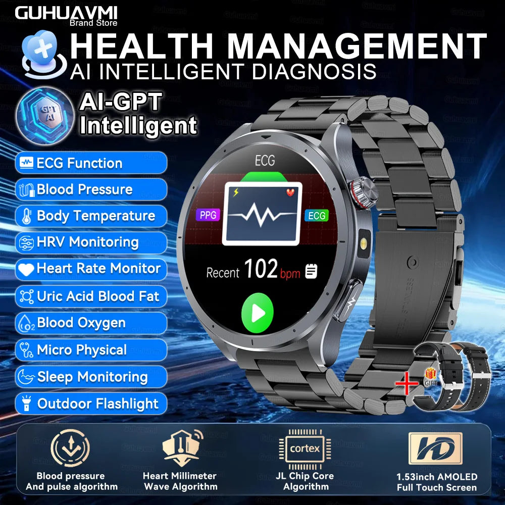2026 Smart Watch Body Fat Health ECG Blood Oxygen