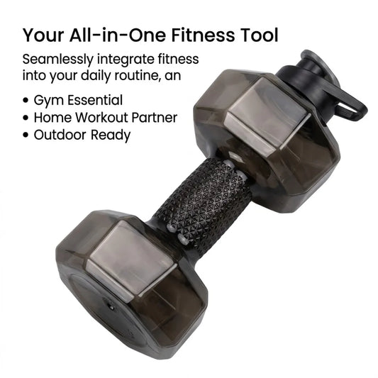 Dumbbell Shaped Water Bottle Fitness Cycling Outdoor Drinking Kettle
