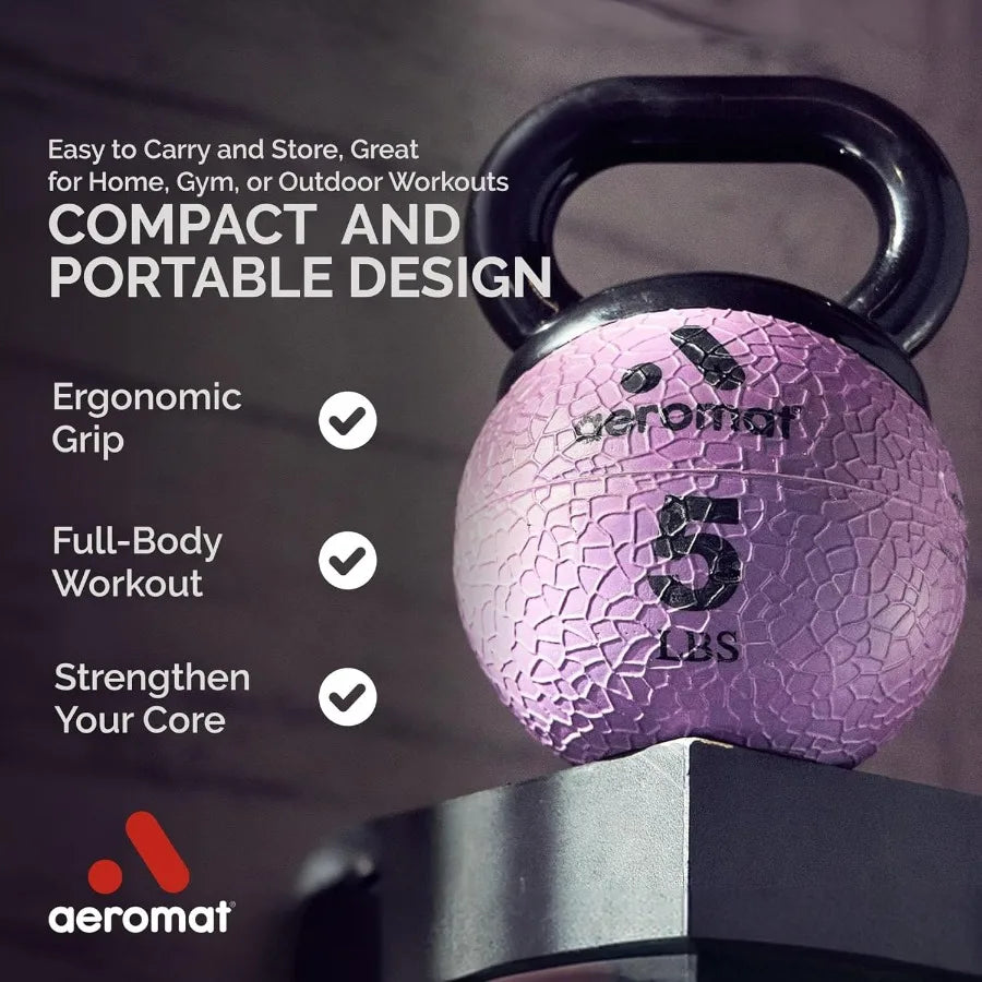 Elite Mini Kettlebells Weighted Exercise Ball Anti Slip Grip