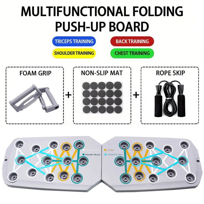 Push Up Board Set Portable Foldable Multifunctional Fitness Equipment